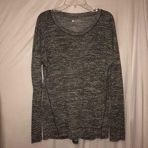 Gray Long Sleeve Top